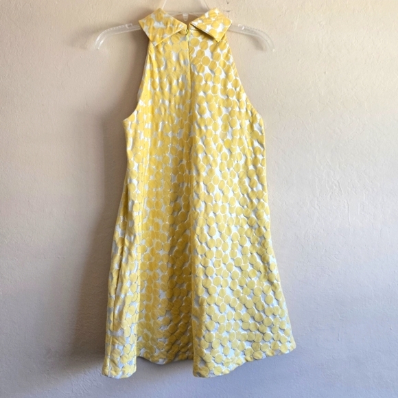 Corey Lynn Calter Suzi Rolled Collar Yellow Swing Dress Size 6 - Picture 7 of 14